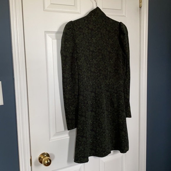 Topshop green pattern dress with neck tie - Picture 8 of 8